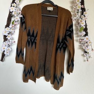 Say What - brown pattern sweater